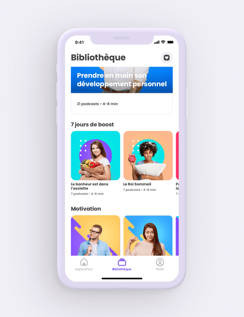 Bibliothèque de contenus bien-être
